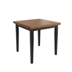 Mesa Colors em Madeira Maciça Quadrada 4 Lugares - 80 X 80cm Preto