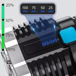 Lanterna de Led Recarregável com Indicador de Bateria - 6
