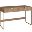 Ver imagem 2 de Mesa Escrivaninha Industrial Home Office 2 Gavetas 125cm Alek A03 Hanover Dourado - Lyam Decor