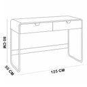 Ver imagem 6 de Mesa Escrivaninha Industrial Home Office 2 Gavetas 125cm Alek A03 Hanover Dourado - Lyam Decor