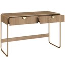 Ver imagem 7 de Mesa Escrivaninha Industrial Home Office 2 Gavetas 125cm Alek A03 Hanover Dourado - Lyam Decor
