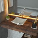 Ver imagem 1 de Cuba de Apoio para Banheiro L30 Lux Quadrada Folha Compace