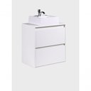 Ver imagem 6 de Gabinete para Banheiro com Cuba e Armario 60cm Mdf Branco Dubai - On Móveis