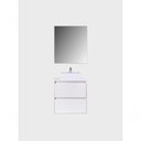 Ver imagem 4 de Gabinete para Banheiro com Cuba e Armario 60cm Mdf Branco Dubai - On Móveis