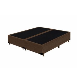 Cama Box Queen Bipartido Loja Xerife Suede Marrom 40x158x198