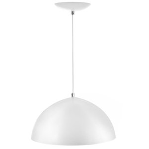 Luminaria de Teto Pendente Meia Lua 60 Cm Branco/cobre