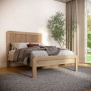 Ver imagem 1 de Cama Quarto Casal Madeira MACIÇA151CM Cabeceira Ripada Ortega Tauari F07- D'Rossi