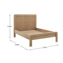 Ver imagem 3 de Cama Quarto Casal Madeira MACIÇA151CM Cabeceira Ripada Ortega Tauari F07- D'Rossi