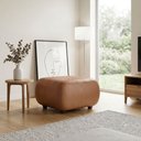 Ver imagem 1 de Puff Decorativo para Sala Orgânico Nara 60 cm Base Fixa Sintetico PU D03 - D'Rossi