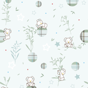 Ver imagem 1 de Papel de Parede Infantil Coala Bebê Bambu Delicado Lavável Autocolante 3mx58cm