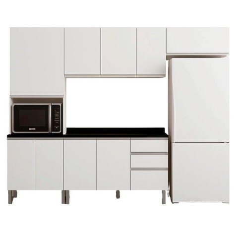 Composição Cozinha Modulada Evidence 6 Peças Poliman Móveis