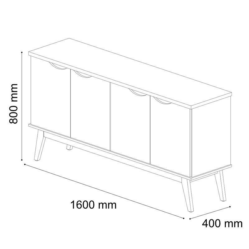 Buffet Prism Branco/cinamomo - Patrimar - 5