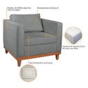 Ver imagem 4 de Kit 2 Poltronas Decorativa Europa Bouclé - Doce Sonho Móveis