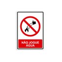 Ver imagem 1 de Placa de Sinalização Não Jogue Água em Pvc