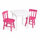 Ver imagem 1 de Conjunto Infantil 60x60 com 2 Cadeiras - Rosa - Jm Móveis
