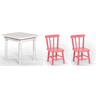 Conjunto Infantil 60x60 com 2 Cadeiras - Rosa - Jm Móveis - 1