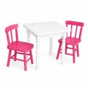 Ver imagem 1 de Conjunto Infantil 60x60 com 2 Cadeiras - Rosa - Jm Móveis