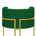 Ver imagem 5 de Kit 4 Poltronas Reforçadas Decorativa Sala Nayara Base Ferro Dourado Suede Verde
