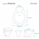 Ver imagem 2 de Assento Sanitario Poliester com Amortecedor Ravena Cinza Vip para bacia Deca