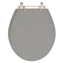 Ver imagem 1 de Assento Sanitario Poliester com Amortecedor Ravena Cinza Vip para bacia Deca