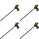 Ver imagem 1 de Kit Jogo com 4 Grampos Tipo Sargento de Aperto Rápido 24" Polegadas 600mm para Marcenaria Fertak