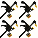 Ver imagem 4 de Kit Jogo com 4 Grampos Tipo Sargento de Aperto Rápido 24" Polegadas 600mm para Marcenaria Fertak