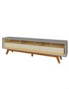 Ver imagem 3 de Rack Home para TV 85 Polegadas Sala Pés Madeira Tunísia Cor:Off-White e Cinza