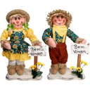 Ver imagem 1 de Kit Casal Espantalhos Festa Junina Xará Fazenda Sítio 50cm