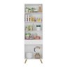 Paneleiro 2 Portas 62cm Veneza Multimóveis V3746 Branco/dourado - 4