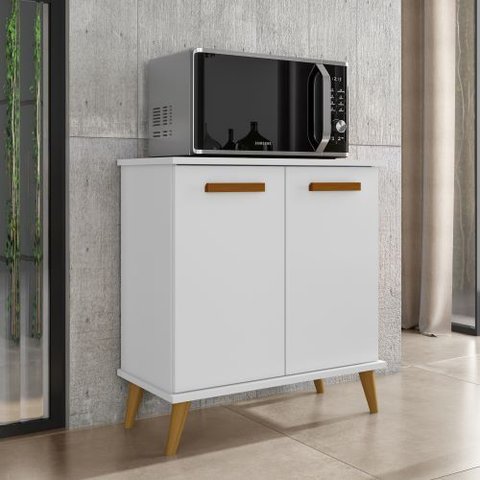 Balcão Armário Multiuso com 2 Portas Mavi – Compacto, Funcional e Estiloso:branco