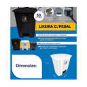 Ver imagem 7 de Coletor Lixeira de Pedal 50 Lt Tonk Preto