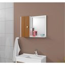 Ver imagem 3 de Armário para Banheiro com Espelho Maia Branco Pintura 3D Ripada 1 Porta MDP Casah