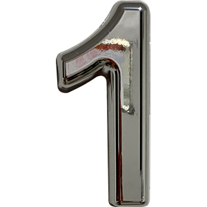 Números Residencial PVC Espelhado 15 Cm Resistente Elegante:Prata/1