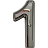 Números Residencial PVC Espelhado 15 Cm Resistente Elegante:Prata/1 - 1