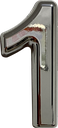 Ver imagem 1 de Números Residencial PVC Espelhado 15 Cm Resistente Elegante:Prata/1