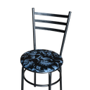 Ver imagem 5 de 2 Cadeiras para Mesa Epoxi Preta Craqueada Assento Floral:floral Preto