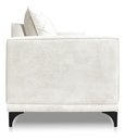 Ver imagem 4 de Sofá Viena 3 Lugares Bouclê Branco 2.00m Pés em Aço para Sala Bz Home Decor