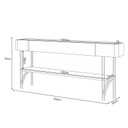 Ver imagem 5 de Estante Home Theater Nobre e Aparador Vivant Off White Cinamomo – Hb Móveis