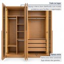 Ver imagem 7 de Guarda Roupa Solteiro 4 Portas com Vidro Reflecta 3 Gavetas 164cm com LED 100%MDF Imperiale Premium