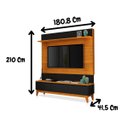 Ver imagem 6 de Painel Tv Quarto Grande Ripado para Tv 75 Polegadas Antalya