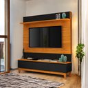 Ver imagem 1 de Painel Tv Quarto Grande Ripado para Tv 75 Polegadas Antalya