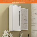 Ver imagem 6 de Espelheira para Banheiro 60x60cm 1 Porta com 3 Nichos BN3648 Tecnomobili Branco