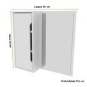 Ver imagem 3 de Espelheira para Banheiro 60x60cm 1 Porta com 3 Nichos BN3648 Tecnomobili Branco
