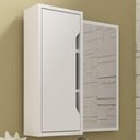 Ver imagem 1 de Espelheira para Banheiro 60x60cm 1 Porta com 3 Nichos BN3648 Tecnomobili Branco