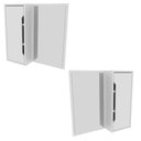 Ver imagem 5 de Espelheira para Banheiro 60x60cm 1 Porta com 3 Nichos BN3648 Tecnomobili Branco