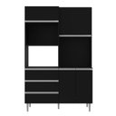 Ver imagem 2 de Armário para Cozinha Kit Livia 120 Cm Preto Fosco - Ajl