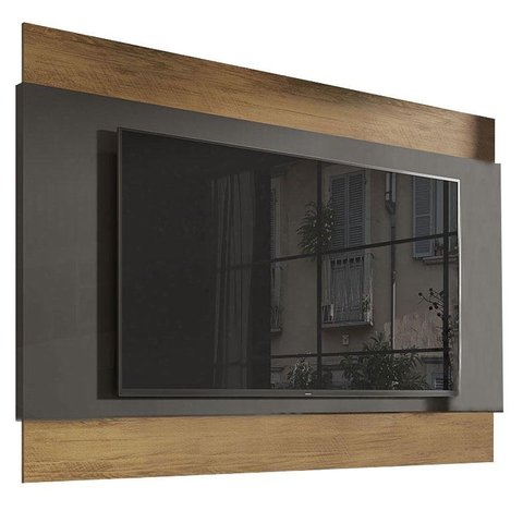 Painel para Tv Suíça Freijó Grafite Perolizado - Móveis Leão