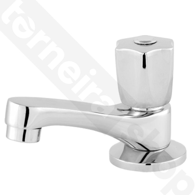 Torneira de Lavatório Banheiro Lavabo Baixa Bica Fixa Metal Mecanismo 1/4 de Volta Volante C50 - 2
