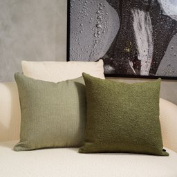 Almofada Boucle Verde Musgo Quadrada Tipo:completa - 3