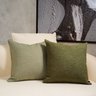 Almofada Boucle Verde Musgo Quadrada Tipo:completa - 3